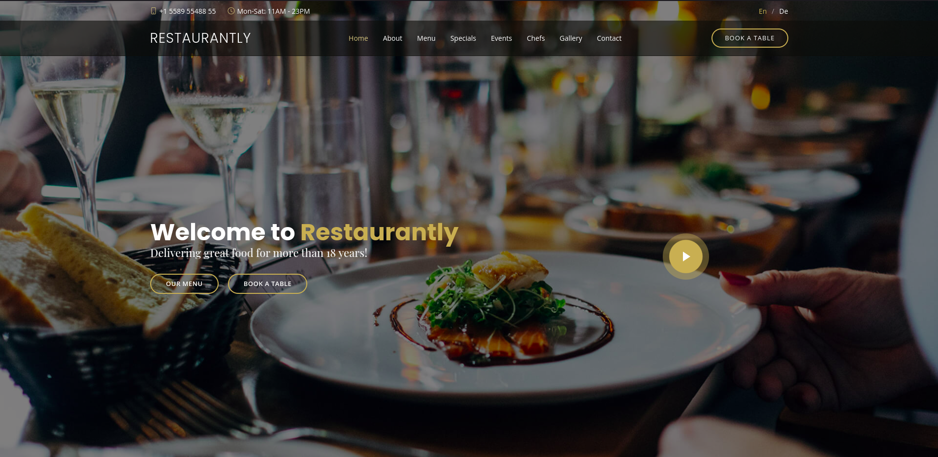 Landing page design preview
